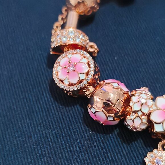 Pandora Hollow Flower Beaded Bracelet - Picture 3 of 7